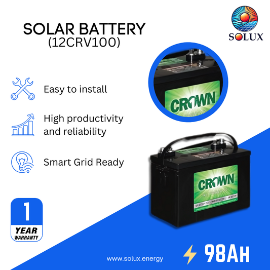 This is an iamge of 12CRV100 12 Volt Crown Renewable Energy Storage Solutions