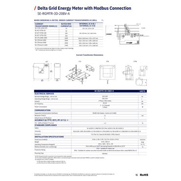 SE-RGMTR-3D-208V-A commercial energy meter