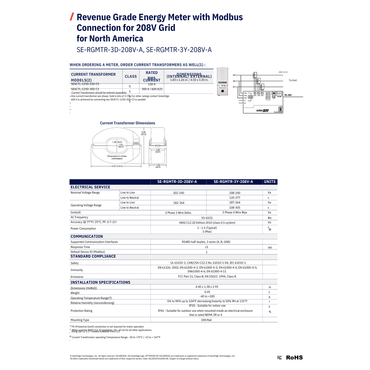 SE-RGMTR-3Y-208V-A consumption meter