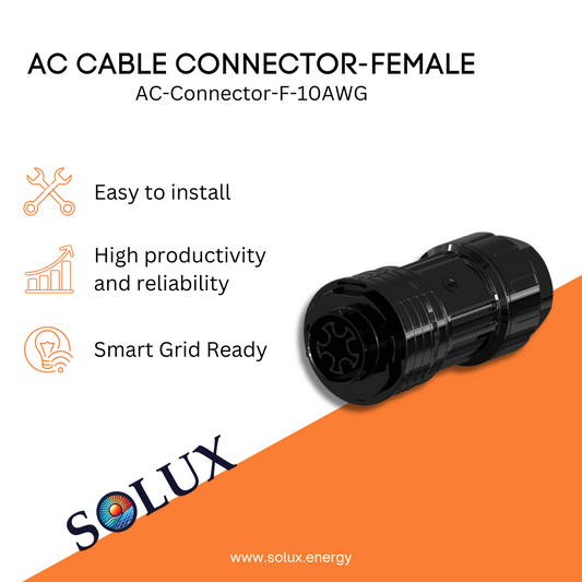 This is an image of APSmart AC Cable Connector - Female - 40A rated for 10AWG