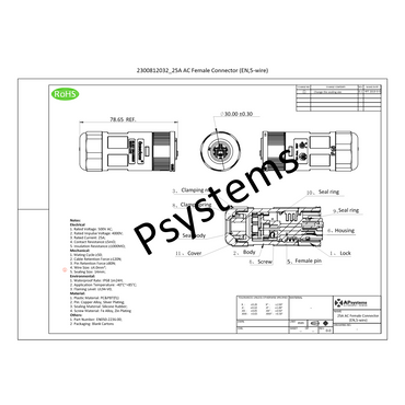 AC Connector-F-12AWG ac wiring connectors