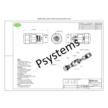 AC Connector-M-12AWG male connector