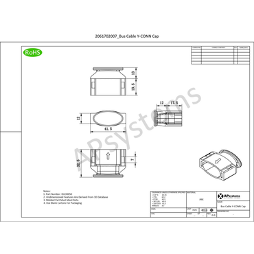 DS3-QS1-QT2-Y-Conn-Cap cable caps