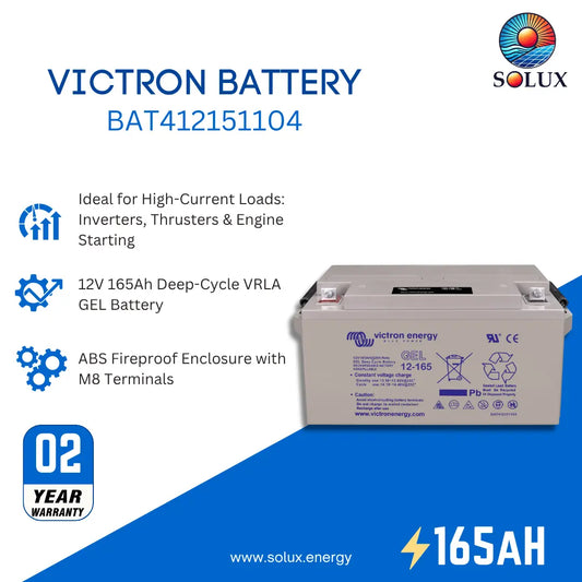 Victron Energy BAT412151104 12V 165Ah Deep Cycle Gel Battery