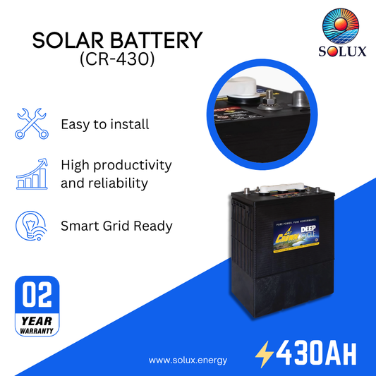 This is an image of CR-430 Crown Commercial 6V Deep Cycle Batteries
