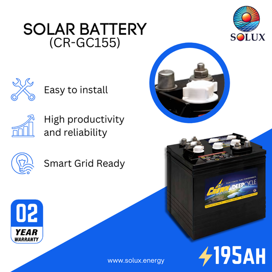 This is an image of Crown CR-GC155 Commercial Flood Lead Acid Battery Deep Cycle
