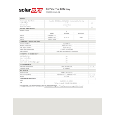 SE1000-CCG-G-S1 solaredge gateway