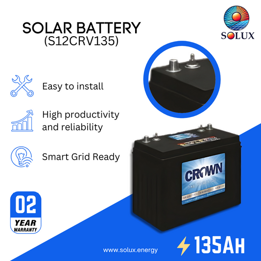 This is an image of Crown 12CRV135 Deep Cycle RV Battery 12V
