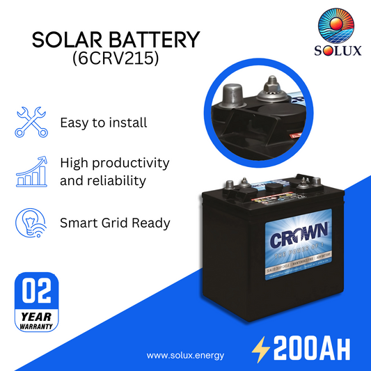 This is an image of Crown 6CRV215 6 Volt Marine Battery Deep Cycle