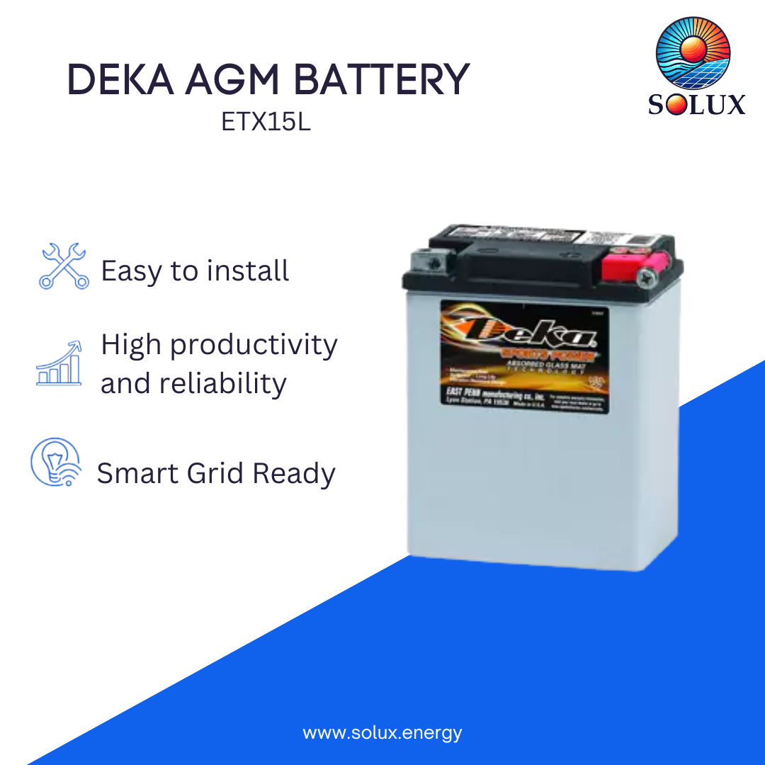 MK Deka ETX15L 12VDC Absorbed Glass Mat (AGM)