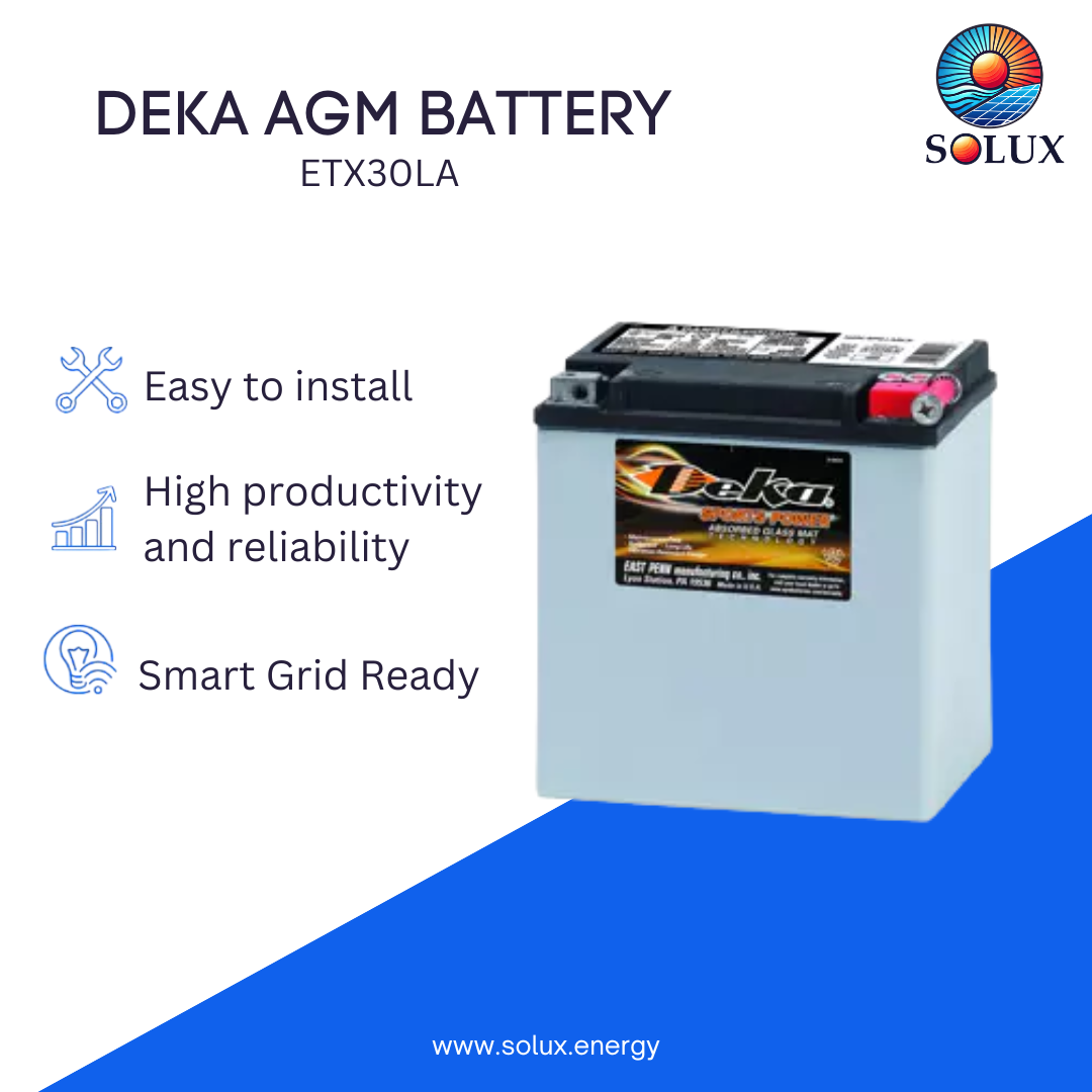 MK Deka ETX30LA 12VDC Absorbed Glass Mat (AGM)