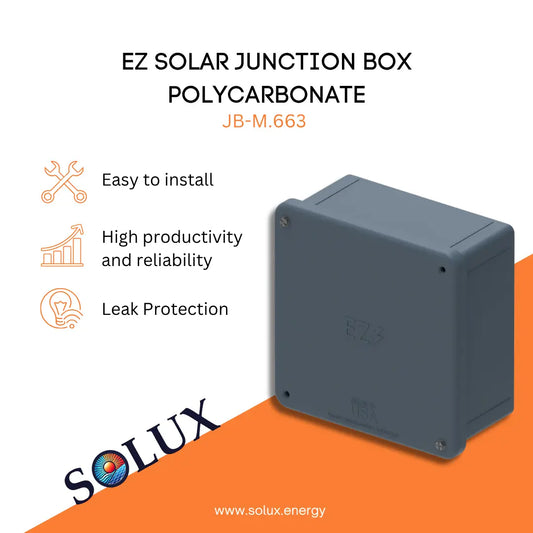 This is an image of EZ Solar Junction BoxJB-M.663 (Polycarbonate)