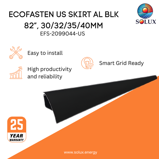 This is an image of Solar Trim / Skirt EcoFasten AL BLK 82β