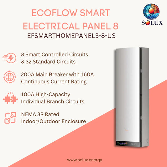 EcoFlow EFSMARTHOMEPANEL3-8-US Smart Electrical Panel 8
