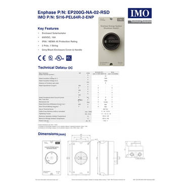 EP200G-NA-02-RSD rapid shutdown switch