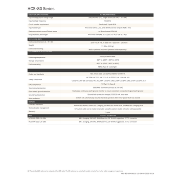 HCS-80R-C22-L25-180 enphase ev charging