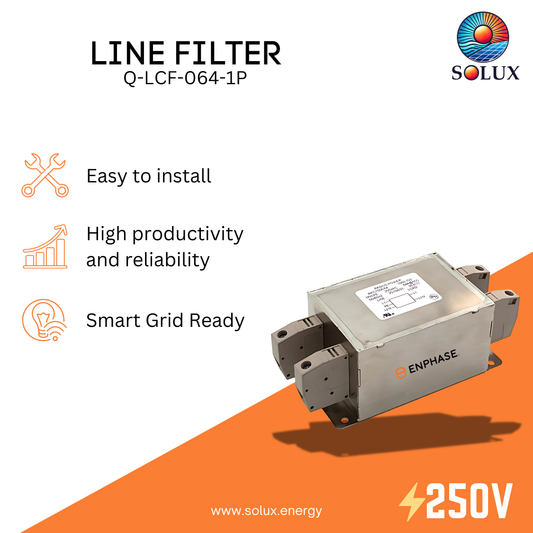 Improve Enphase microinverter performance with this 1-phase line filter. Reduces noise for optimal energy production.