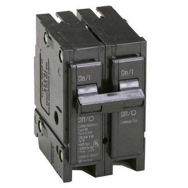 Product Image of BRK-30A-2P-240V-B, a black Enphase 30A 2-pole Eaton BR circuit breaker on a white background.