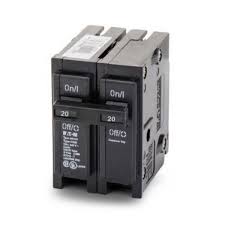 Product Image 2-pole Eaton CSR main breaker with a 25 kAIC rating on a white background.