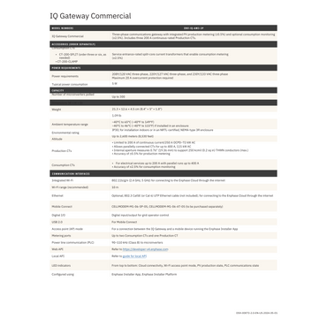 ENV2-IQC2-AM3-3P Enphase IQ Gateway 3 phase Specs
