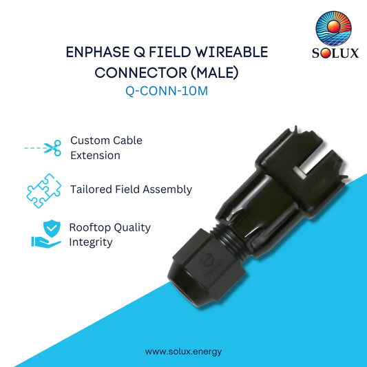This is an image of Enphase Male Connector | Q Field Wireable Connector