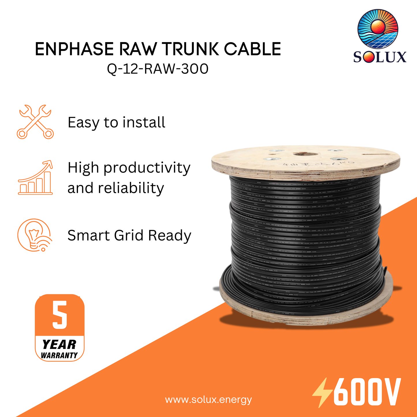 This is an image of Enphase RAW Trunk Cable (Q 12 RAW 300)