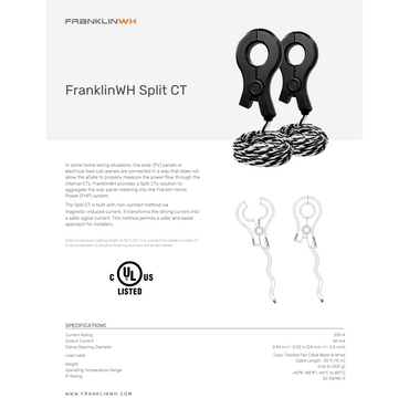 FWH-ACCY-CT200V2-US 200a split core ct