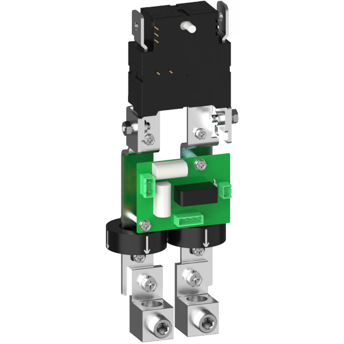 FranklinWH Generator-Backup Smart Controller (ACCY-GENV2-US) an electrical component with black, green, and silver colors on a white background