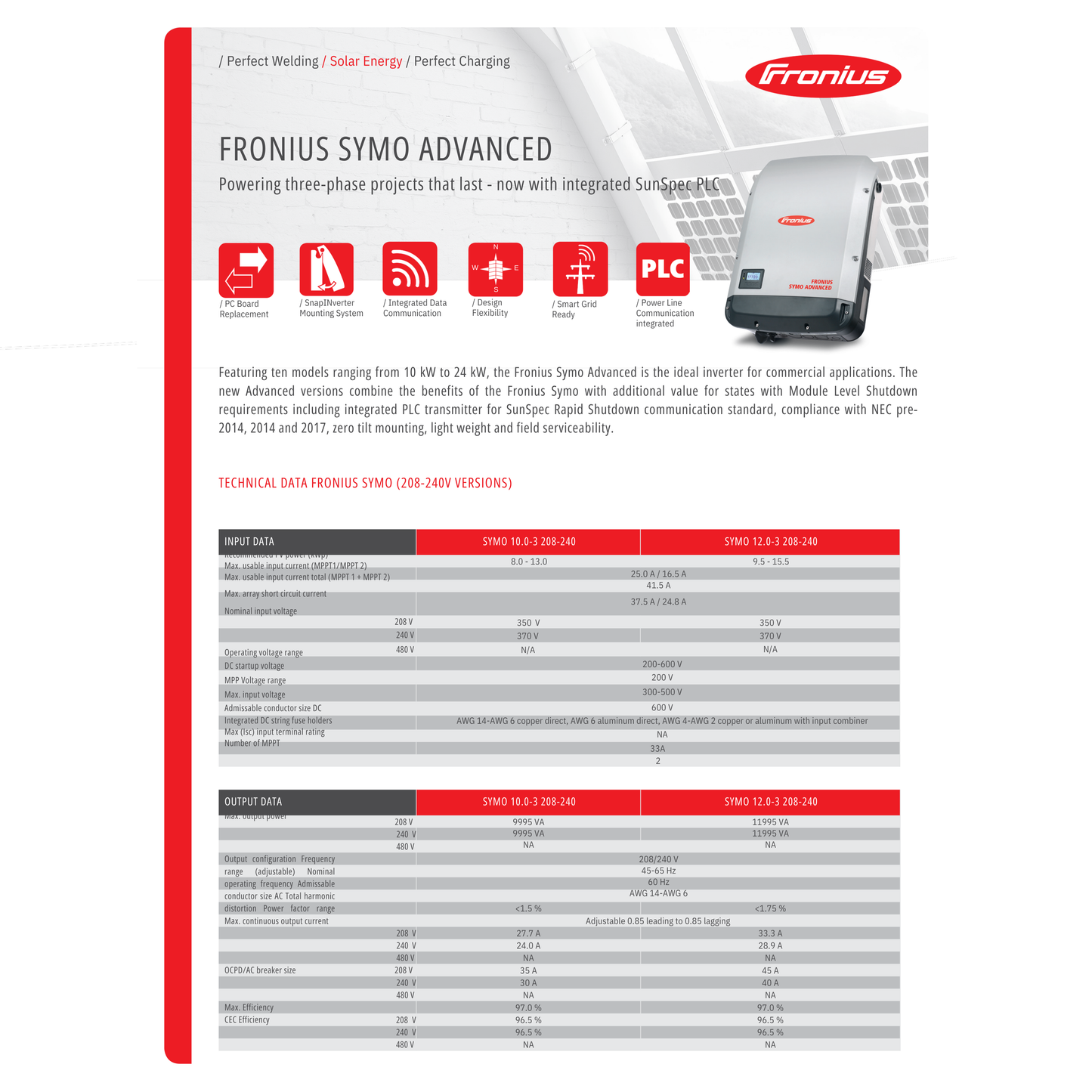 4210092801 15kw fronius inverter