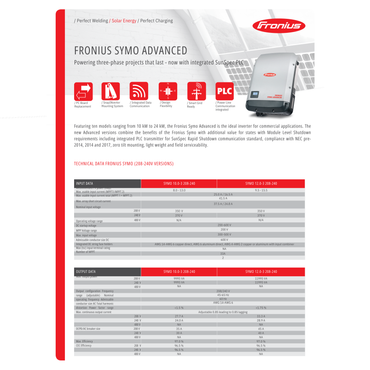 4210092801 15kw fronius inverter