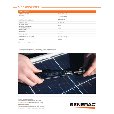 RS802 generac snaprs rs802