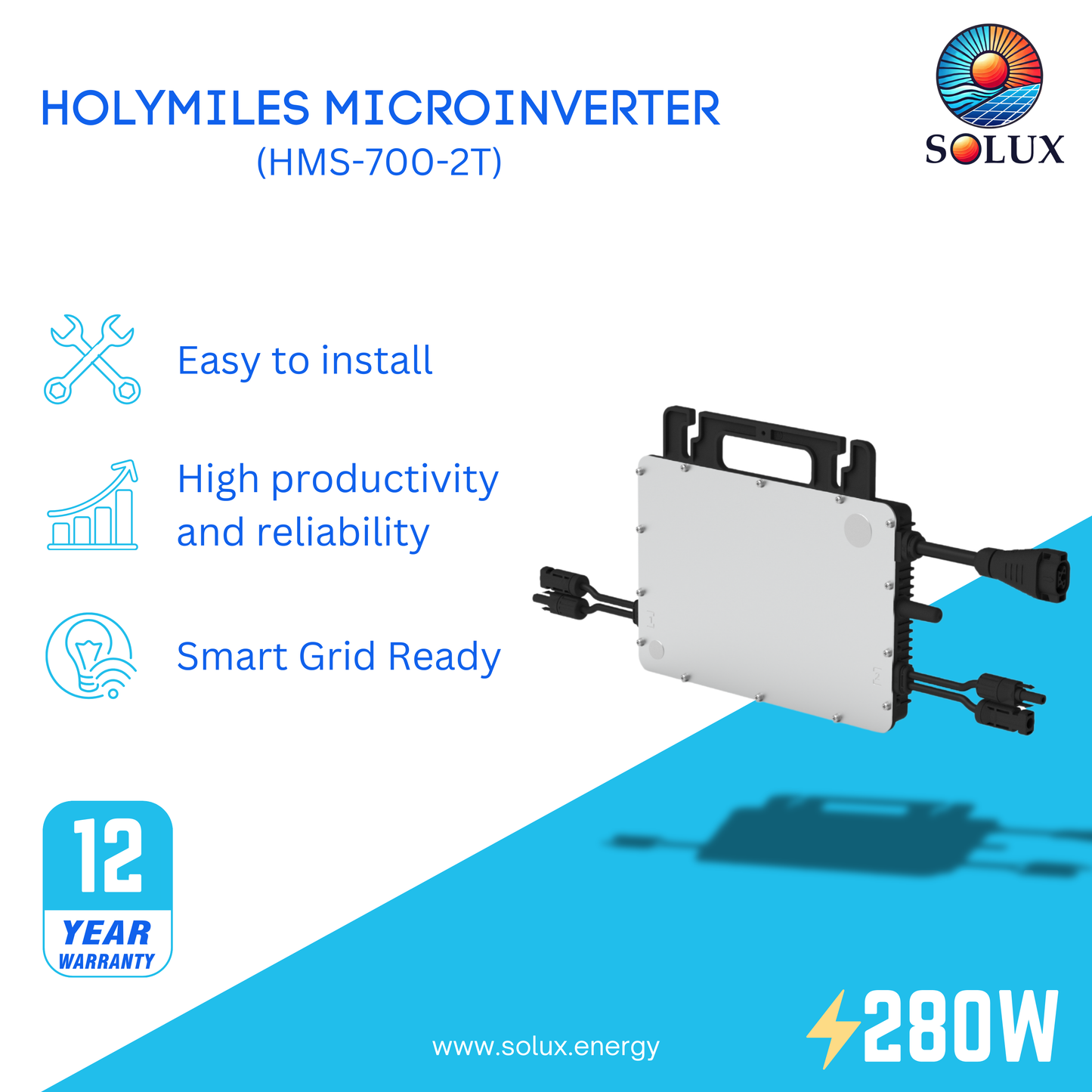 This is an image of Hoymiles HMS Solar Micro Inverter 700-2T