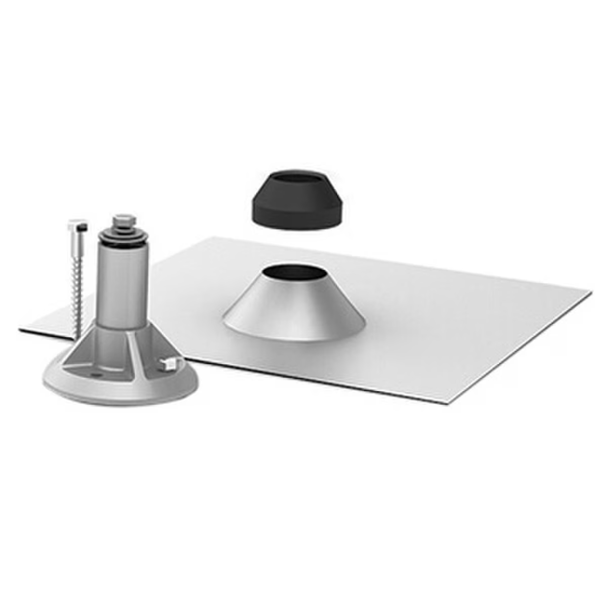 Ironridge QBase Composition Mount, 3.25" Post - 3.75" Net, 12" x 12", Mill (Priced as each)