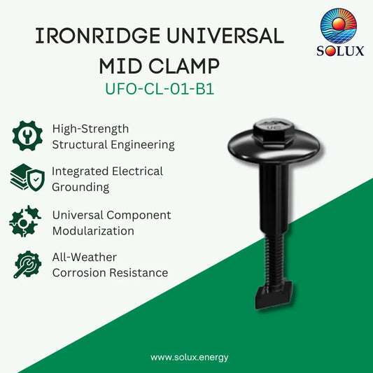 IronRidge Universal Mid Clamp UFO-CL-01-B1 (Black)