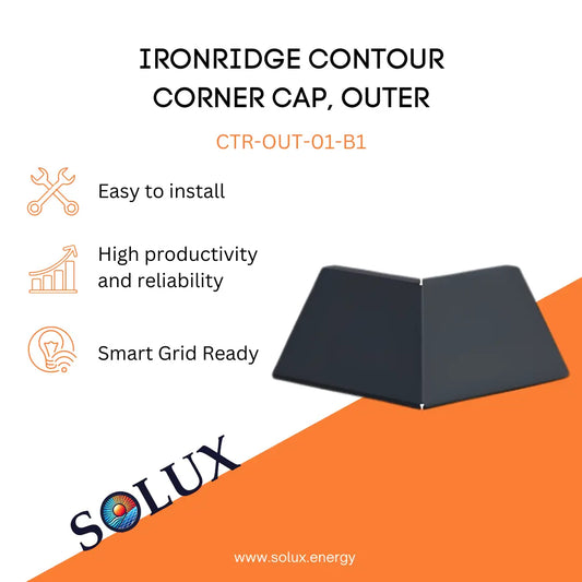 This is an image of Trim Cap | Ironridge Outer Contour Corner Cap