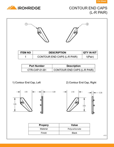 CTR-CAP-01-B1 cap end