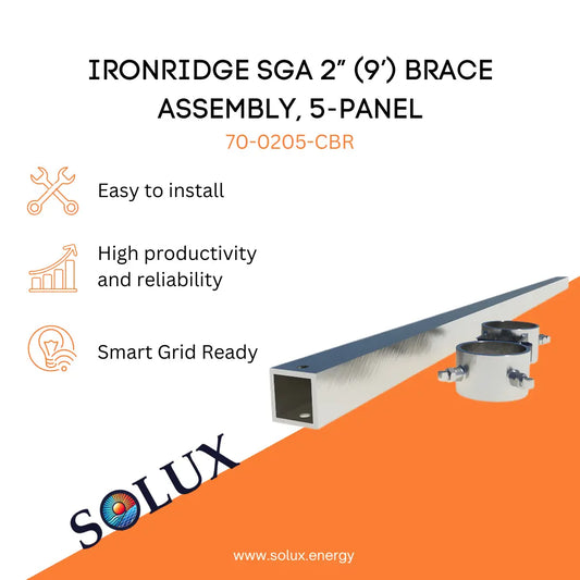 This is an image of Brace Panel, Ironridge SGA 2” (9’) Brace Assembly 5 Panel