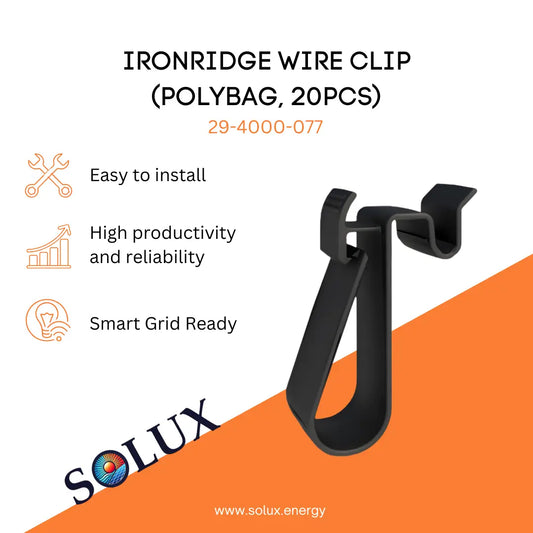 This is an image of Ironridge Wire Clips (Polybag, 20pcs)
