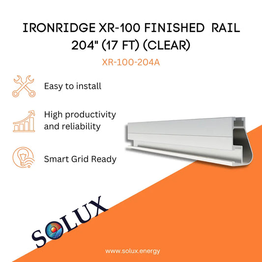 This is an image of Clear Rail Ironridge XR-100 204" (17 FT)