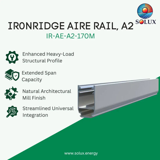 IronRidge IR-AE-A2-170M 170 inches Mill, Aire Rail A2 (Priced as each)