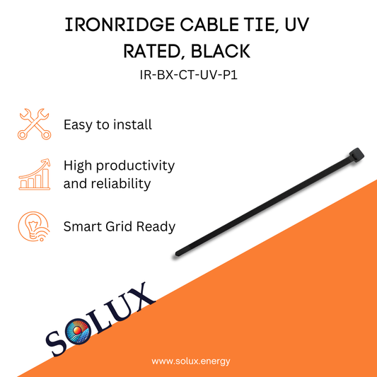 This is an image of UV Cable Ties Black - Ironridge