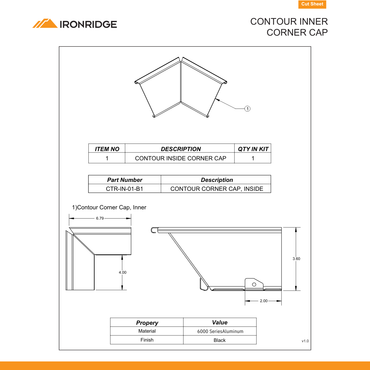 IR-CTR-IN-01-B1 aluminum corner caps