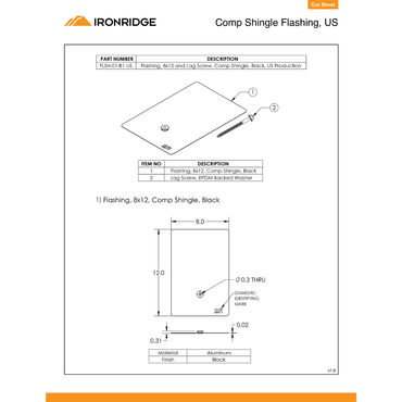 IR-FLSH-01-B1-US comp roof shingles