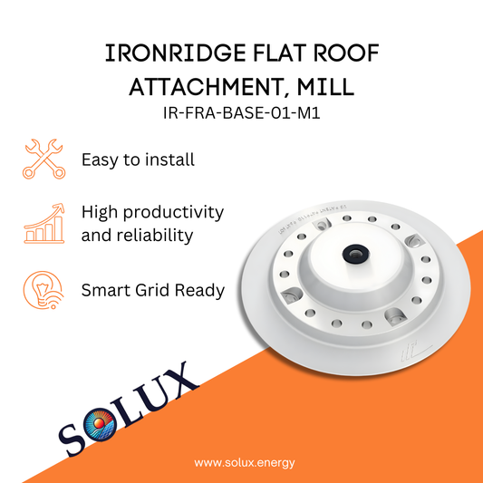 This is an image of Ironridge Flat Roof Attachment, Mill Finish