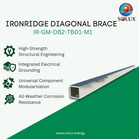 Ironridge GM Diagonal Brace, 2" Square Tube, 88.5" LG (For 2" Pipe)