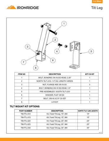 IR-TM-FTL-020 mounting legs