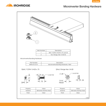 IR-BHW-MI-01-A1 t-bolt