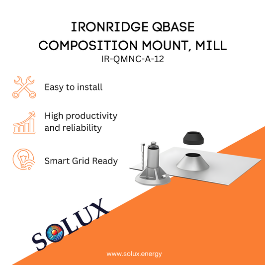 This is an image of Composite Roof Mount by Ironridge QBase 3.25" Mill