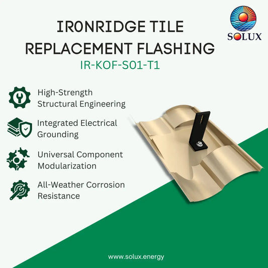 IronRidge IR-KOF-S01-T1 Ironridge Tile Replacement Flashing S, Tan (Priced as each)