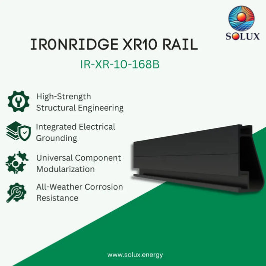 Ironridge XR10, Rail 168" (14 Feet) Black (Priced as each)
